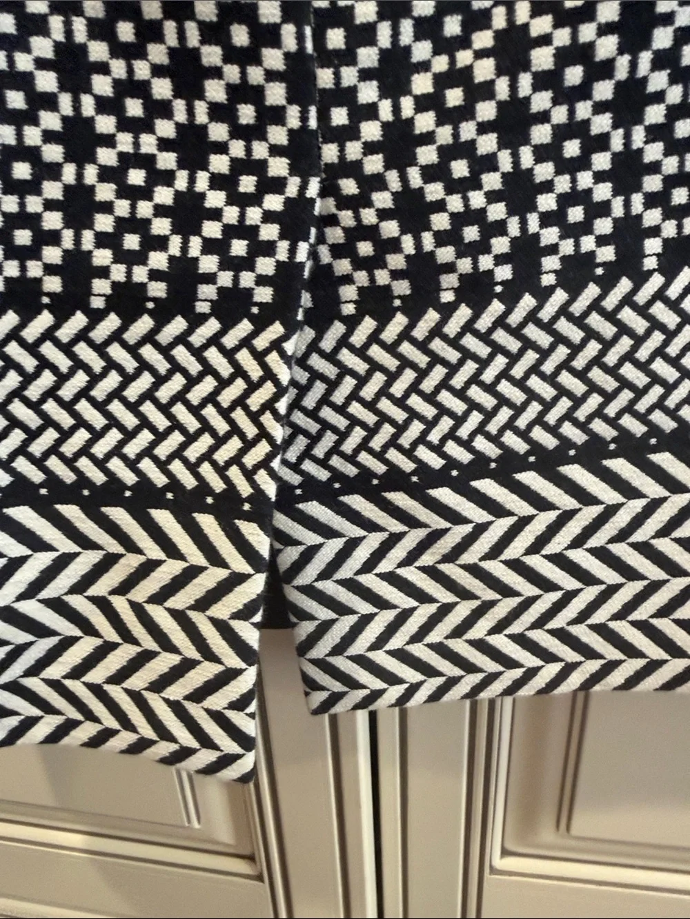 J. Crew black and White Geometric Pencil Skirt